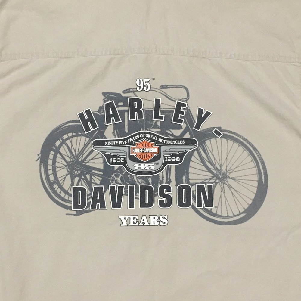 Mens Harley Davidson Short Sleeve Button Up Shirt - Picture 6 of 6